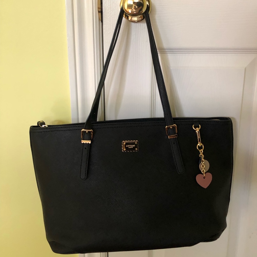 Lovcat leather tote bag
